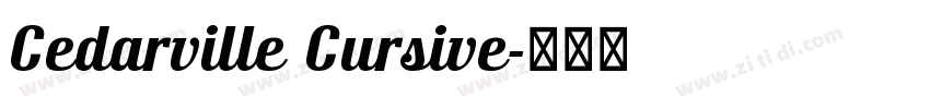 Cedarville Cursive字体转换